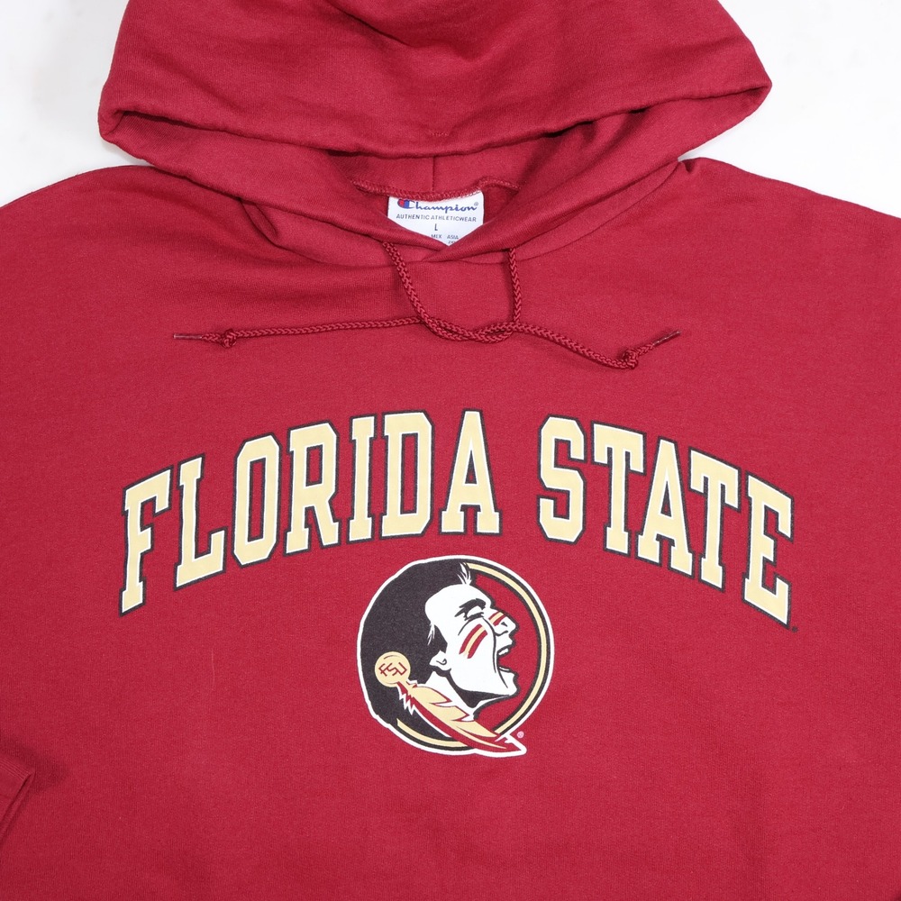 Champion‎ Florida State Seminoles Hoodie Maroon Mens Large FSU Sweatshirt